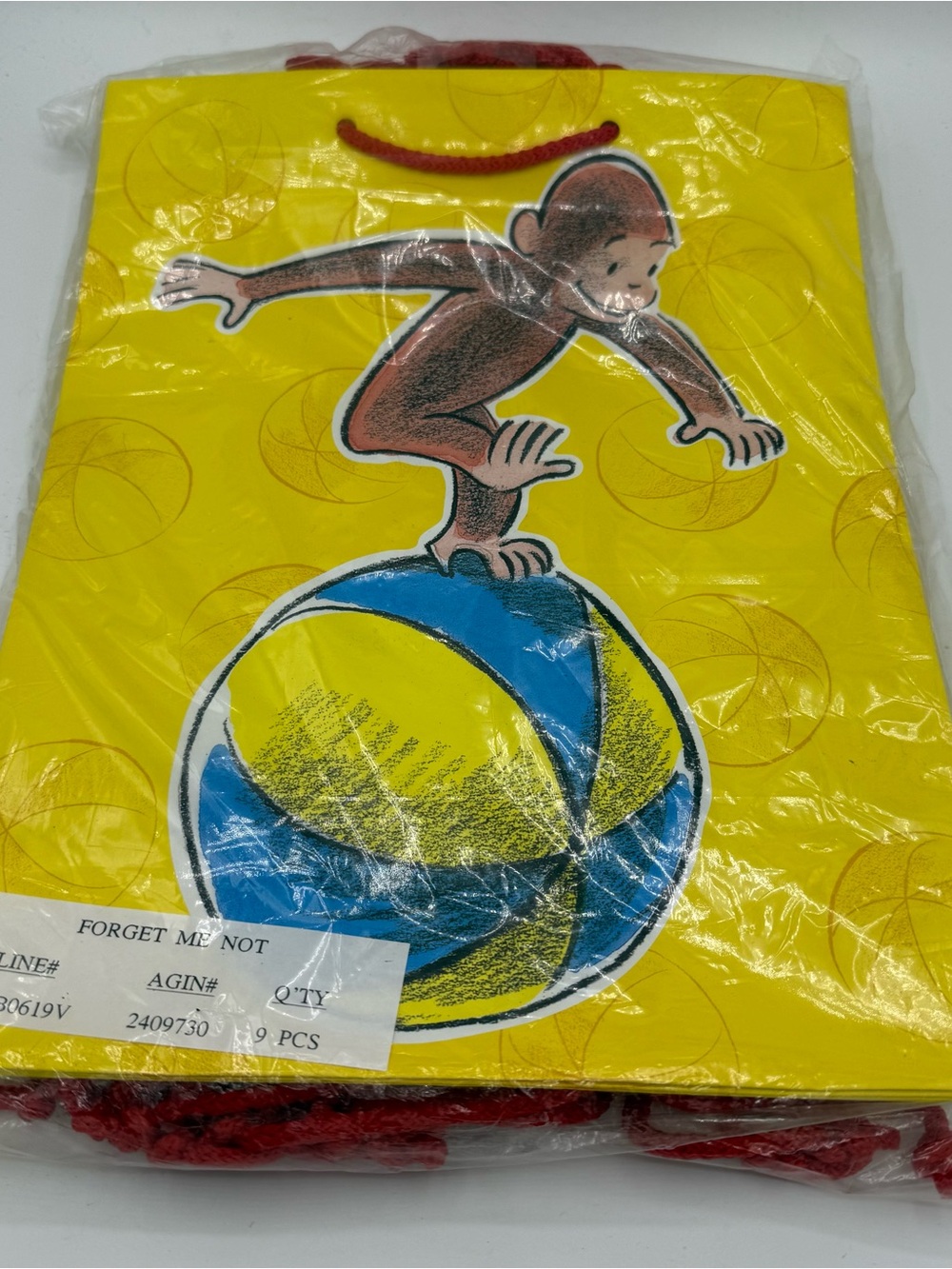 American Greetings Forget Me Not Curious George Gift Bag Set NWT 9-piece Set